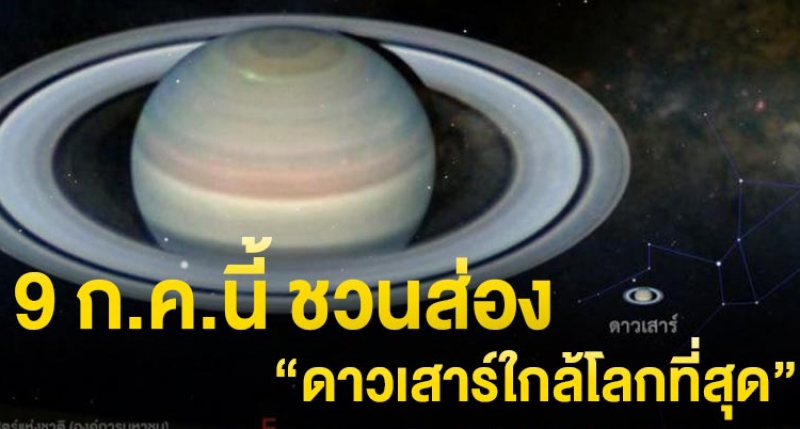 ดาวเสาร์ใกล้โลกที่สุดในรอบปี